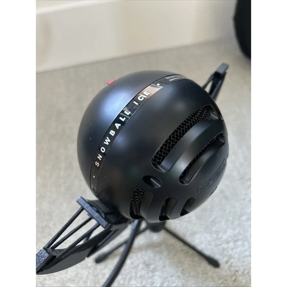 Blue Snowball iCE USB Microphone Black w/ Knox Gear Pop Filter-Tested